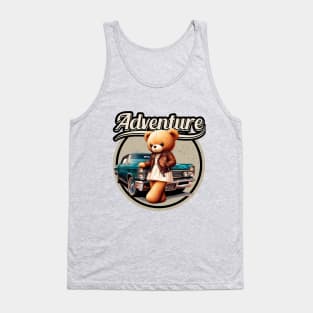 retro adventure car teddy bear Tank Top